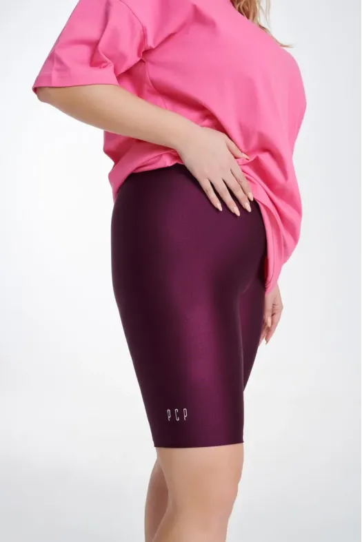 Amaryllis Γυαλιστερό Curvy Ποδηλατικό Shorts
