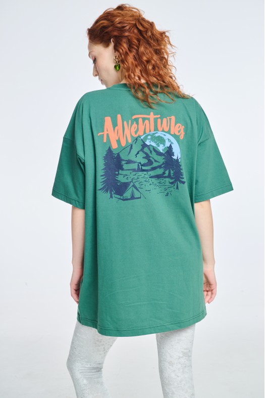 Woman Short-Sleeve T-Shirt One color with Silk print Adventure