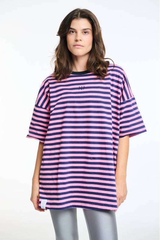 Unisex Κοντομάνικο Μπλουζάκι με ρίγες- Stripes
