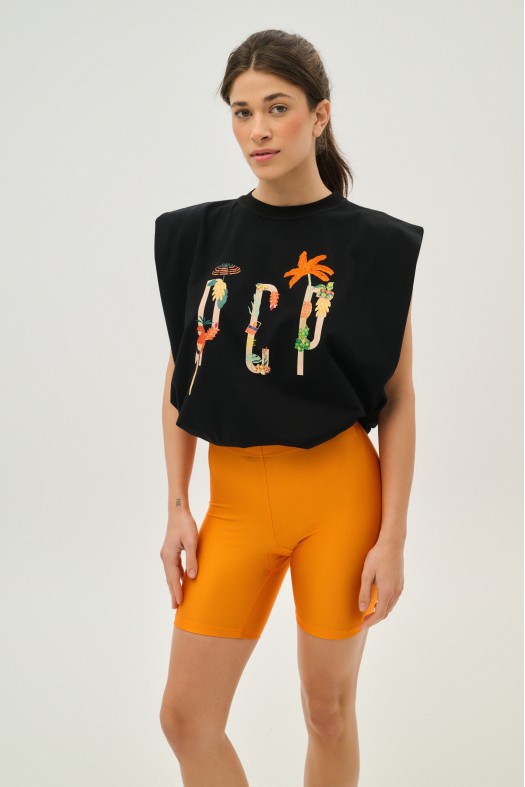Woman Sleeveless with print - Tropical