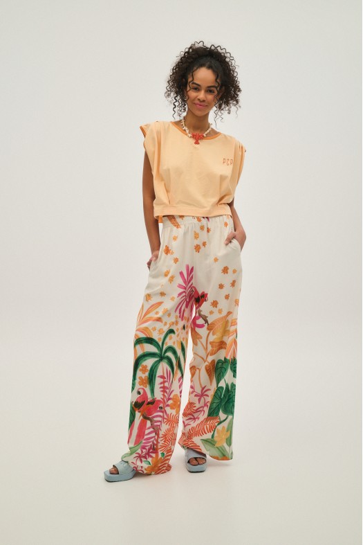 Woman trousers printed - Tina
