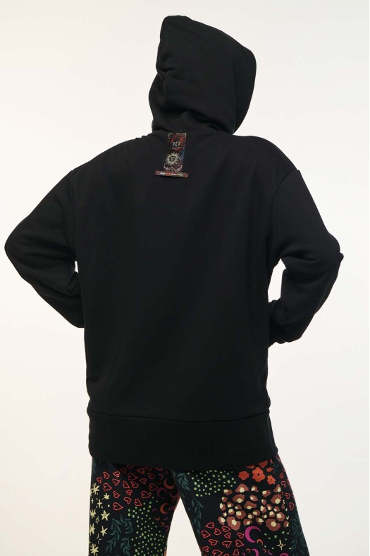 Woman Hoodie with embroidery - LACED UP WOMEN