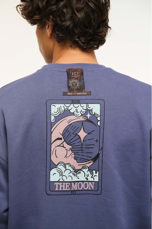 Man Hoodie with silk print - THE MOON Lookbook