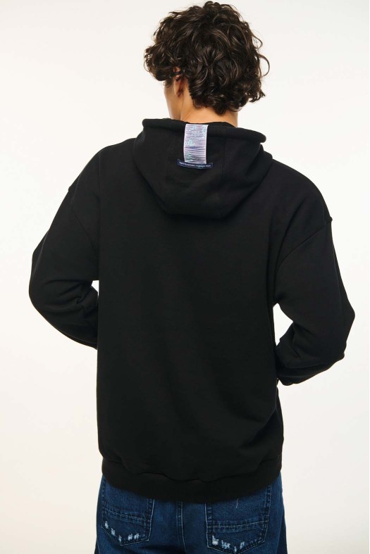 Man Hoodie with embroidery and transfer print - SERPENTINE Lookbook