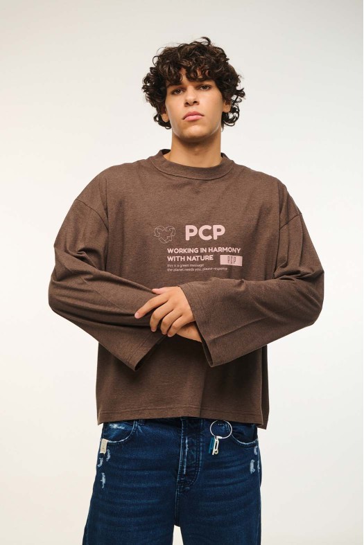 Ανδρική Μακρυμάνικη Μπλούχα με τύπωμα - MELANGE NATURE Lookbook
