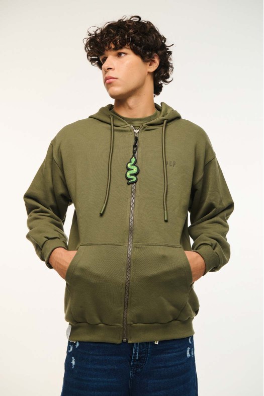 Man Zip Hoodie with embroidery - UNISEX Lookbook Man Zip Hoodie with embroidery - UNISEX Lookbook