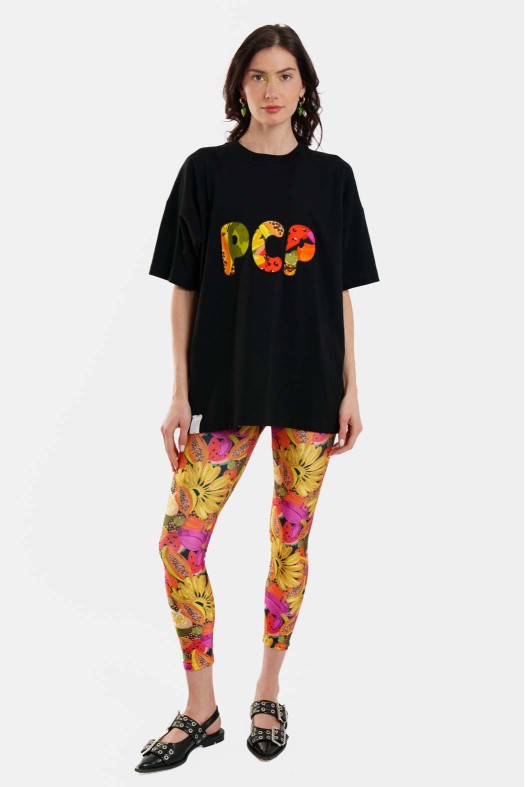 Woman Printed High-Waisted Leggings 7/8 - Tropicana
