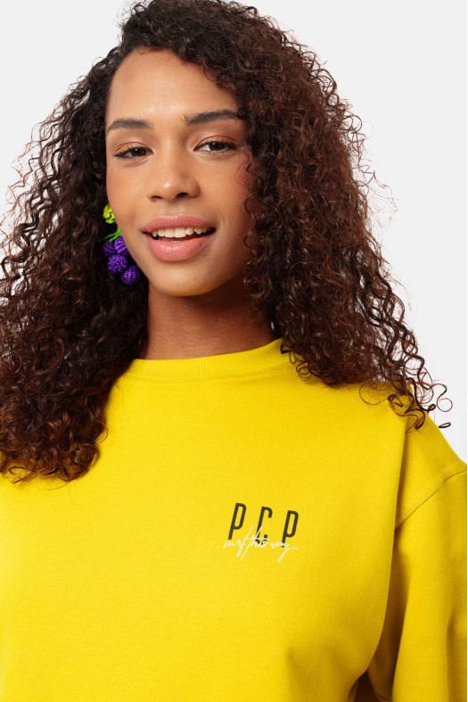Woman Crewneck with silk print -Surf Woman Crewneck with silk print -Surf