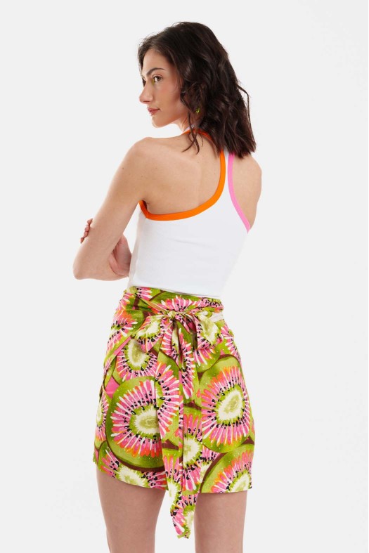Woman Rib Sleevless Top with embroidery - Billie Woman Rib Sleevless Top with embroidery - Billie
