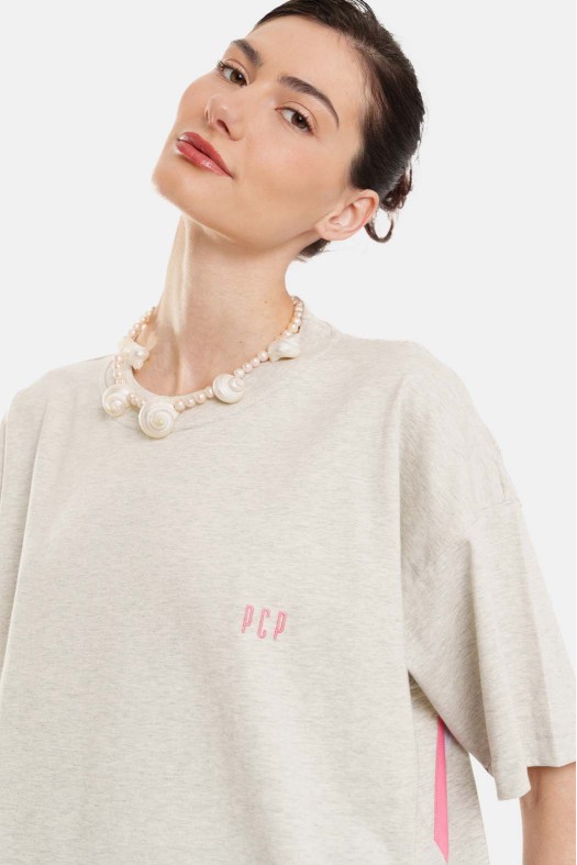 Woman Short Sleeve T-Shirt with embroidery - Aria Woman Short Sleeve T-Shirt with embroidery - Aria