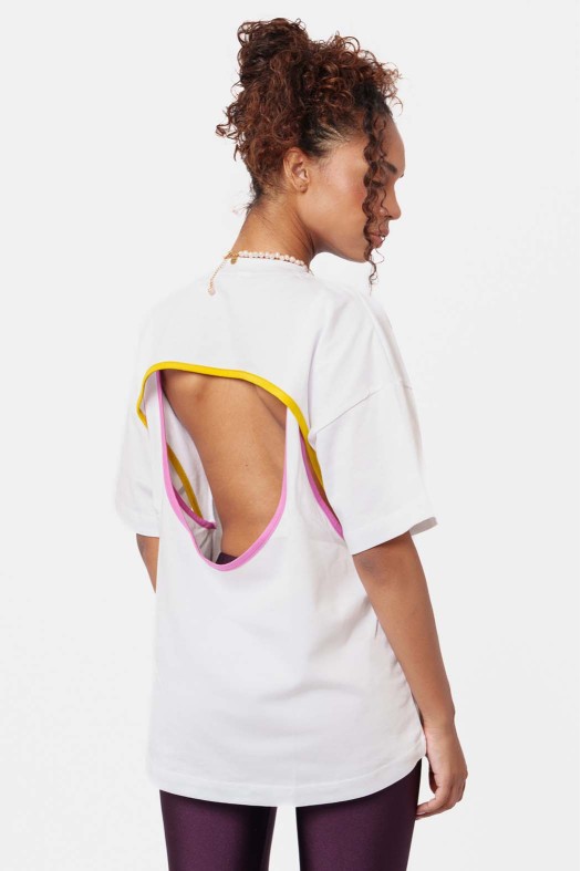 Woman Short Sleeve T-Shirt with embroidery - Aria Woman Short Sleeve T-Shirt with embroidery - Aria
