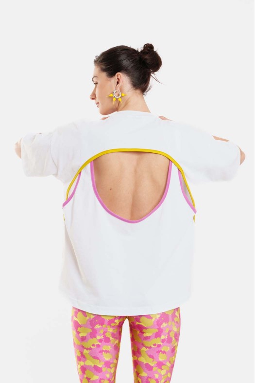 Woman Short Sleeve T-Shirt with embroidery - Aria