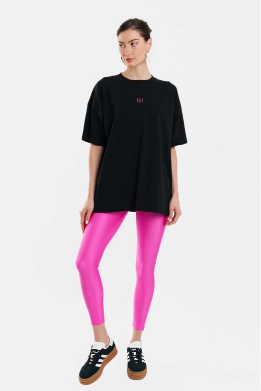 Woman Short Sleeve T-Shirt with embroidery and silk print - Stars