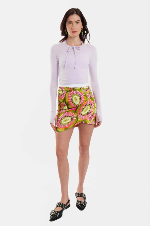 Woman Crop Top with pointelle - Elody Woman Crop Top with pointelle - Elody