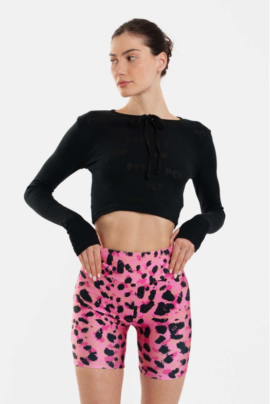Woman Crop Top with pointelle - Elody