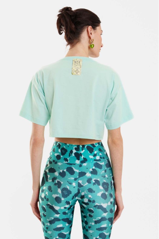 Γυναικείο Crop Top με κέντημα - Amelie