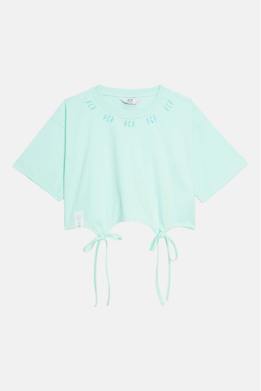 Γυναικείο Crop Top με κέντημα - Amelie