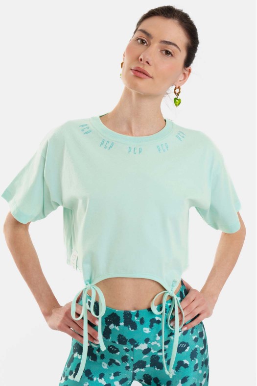 Woman Crop Top with embroidery - Amelie Woman Crop Top with embroidery - Amelie