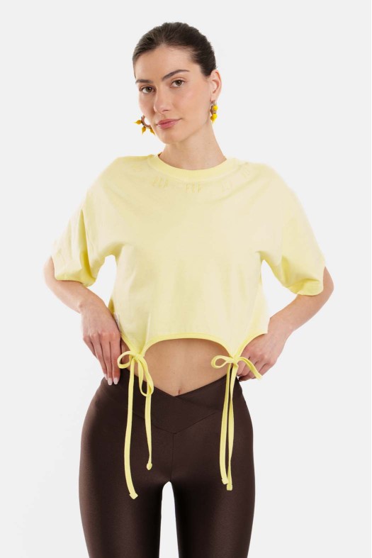 Woman Crop Top with embroidery - Amelie
