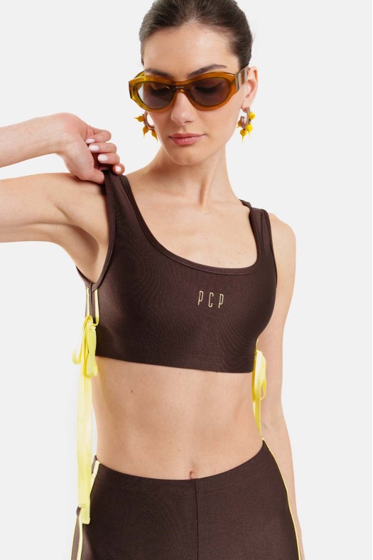 Woman Crop Top with embroidery - Alina
