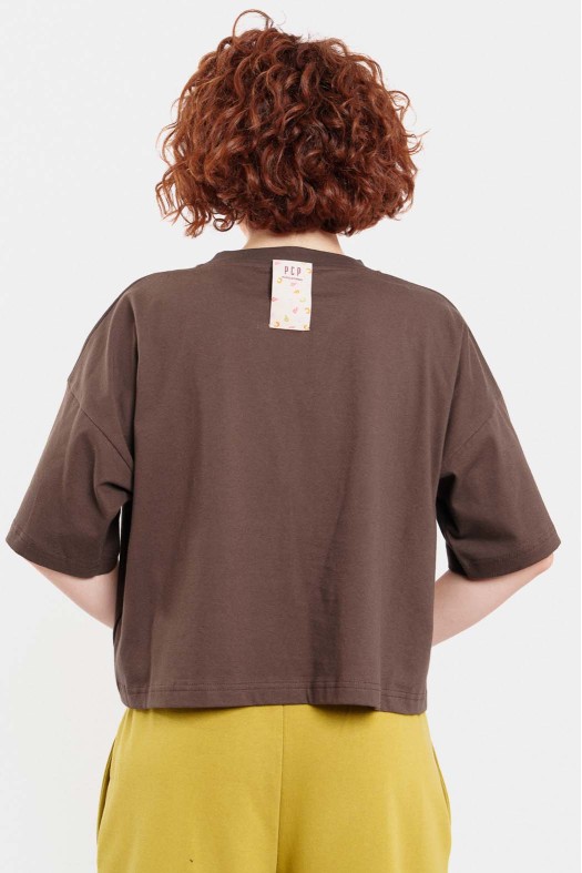 Γυναικείο Crop Top με μεταξοτυπία - DOTS