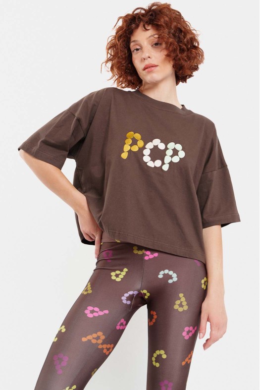 Γυναικείο Crop Top με μεταξοτυπία - DOTS Γυναικείο Crop Top με μεταξοτυπία - DOTS