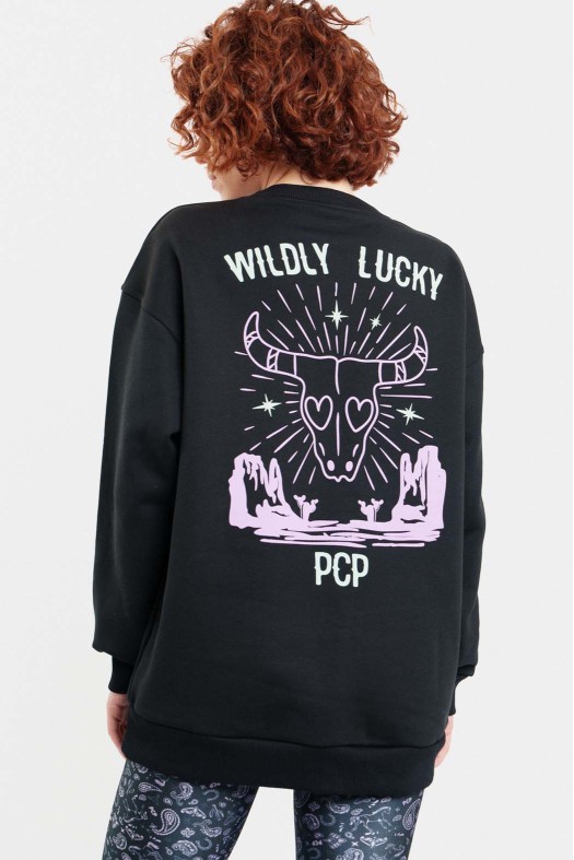 Γυναικείο Φούτερ με κέντημα  - WILD LUCKY