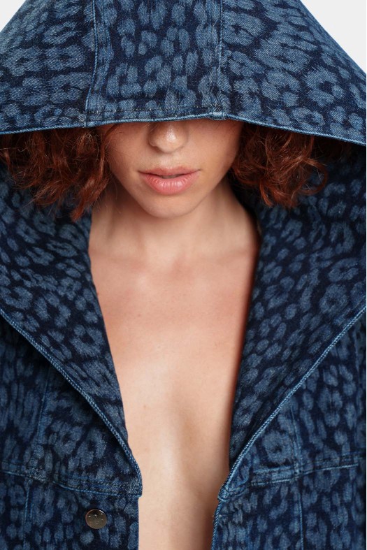 Γυναικείο Τζιν Ζακέτα  με κέντημα - LEOPARD DENIM ΓΥΝΑΙΚΕΙΑ