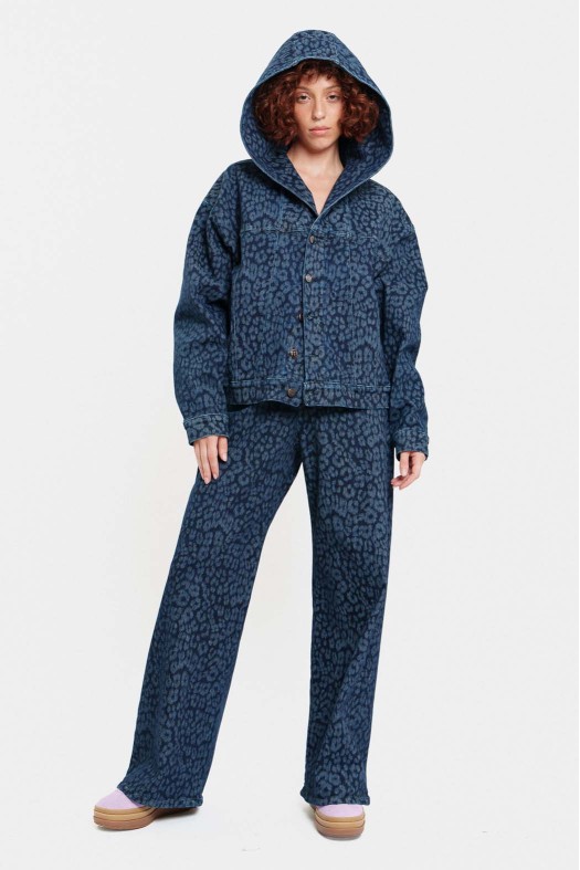 Γυναικείο Τζιν Ζακέτα  με κέντημα - LEOPARD DENIM ΓΥΝΑΙΚΕΙΑ