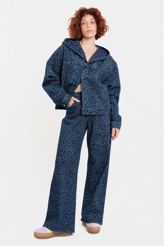 Γυναικείο Τζιν Ζακέτα  με κέντημα - LEOPARD DENIM ΓΥΝΑΙΚΕΙΑ
