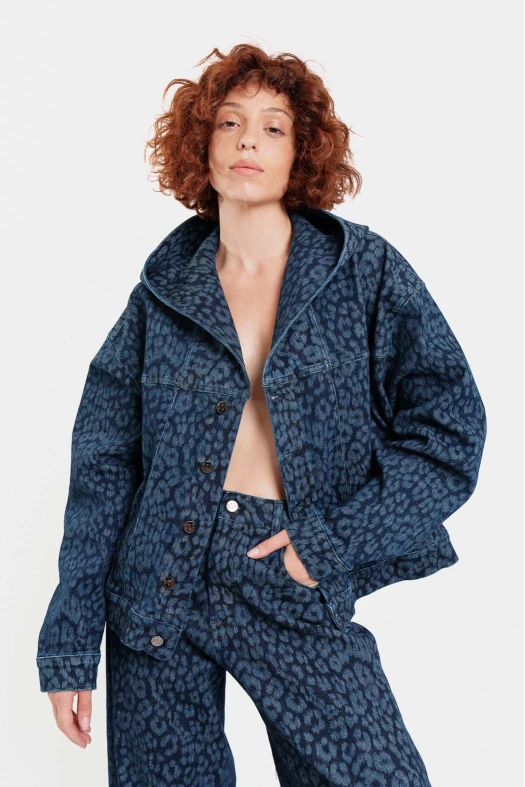 Γυναικείο Τζιν Ζακέτα με κέντημα - LEOPARD DENIM Γυναικείο Τζιν Ζακέτα με κέντημα - LEOPARD DENIM