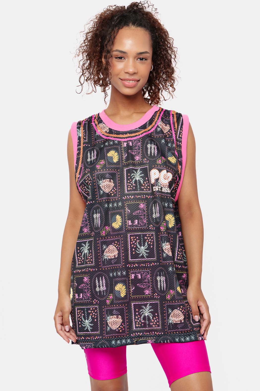 Γυναικείο Αμάνικο Μπλουζάκι - NBA Jersey - PINK
