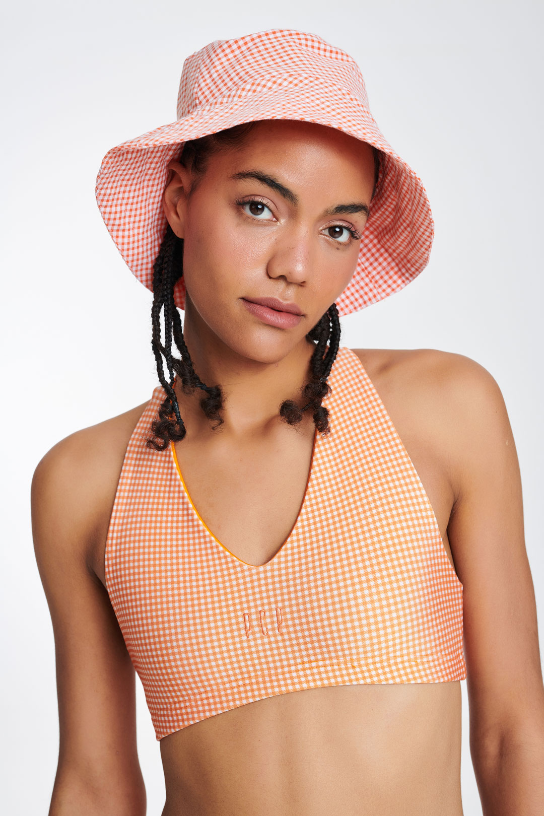 PCP Lila Καρό Καπέλο Έντονο Πορτοκαλί Γυναικεία > Γυναικεία Αξεσουάρ > Καπέλα & Σκουφάκια
