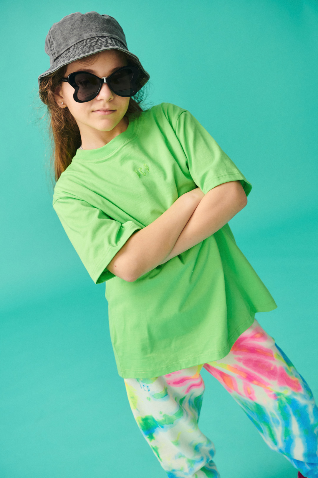 PCP Παιδικό Βιολογικό Μπλουζάκι για Κορίτσι Λαχανί 218296