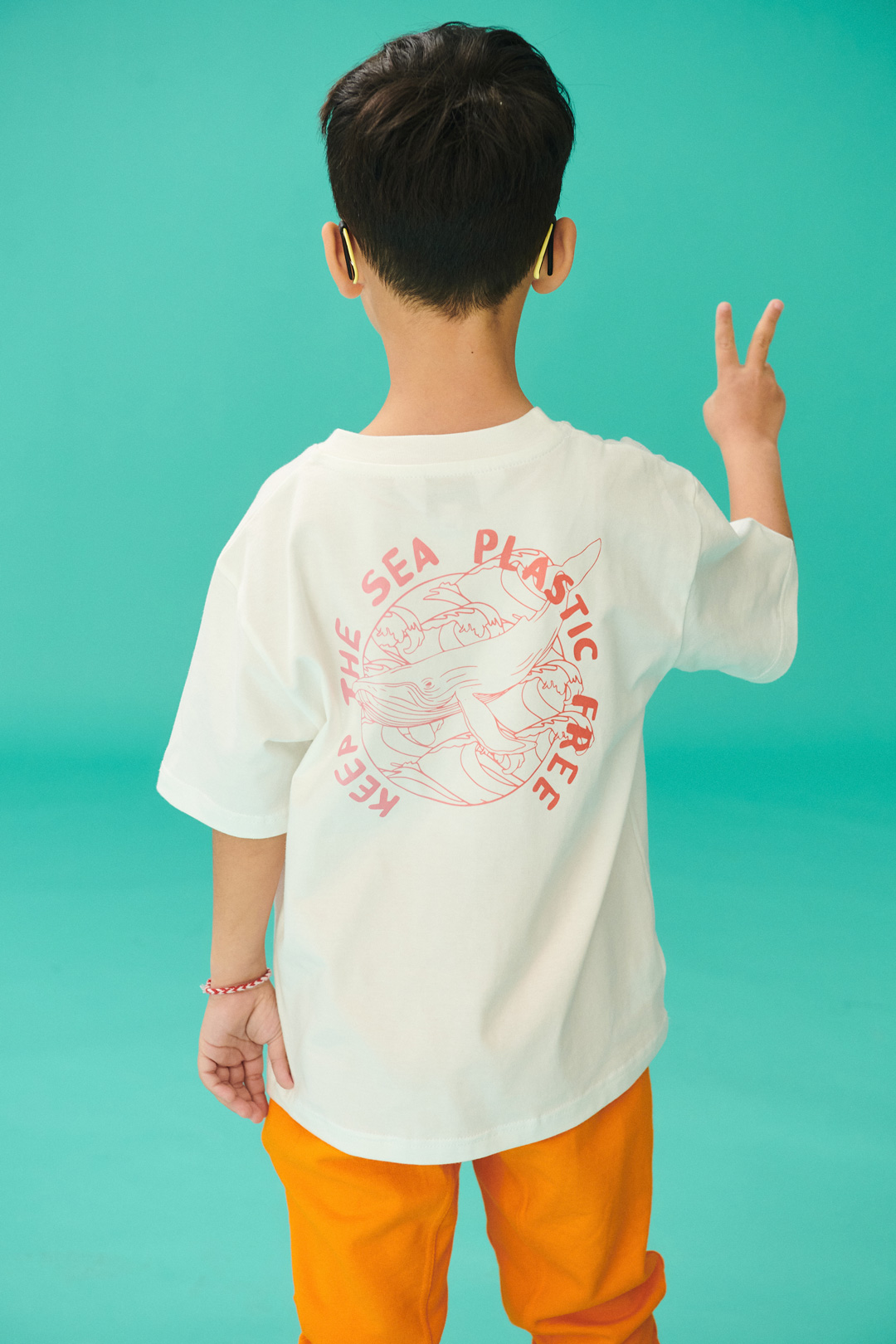 PCP Παιδικό Βιολογικό Plastic Free Μπλουζάκι για Αγόρι Λευκό